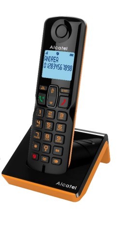 Teléfono inalámbrico dect ALCATEL ATL1425406   DEC S280  BLACK+ORANGE