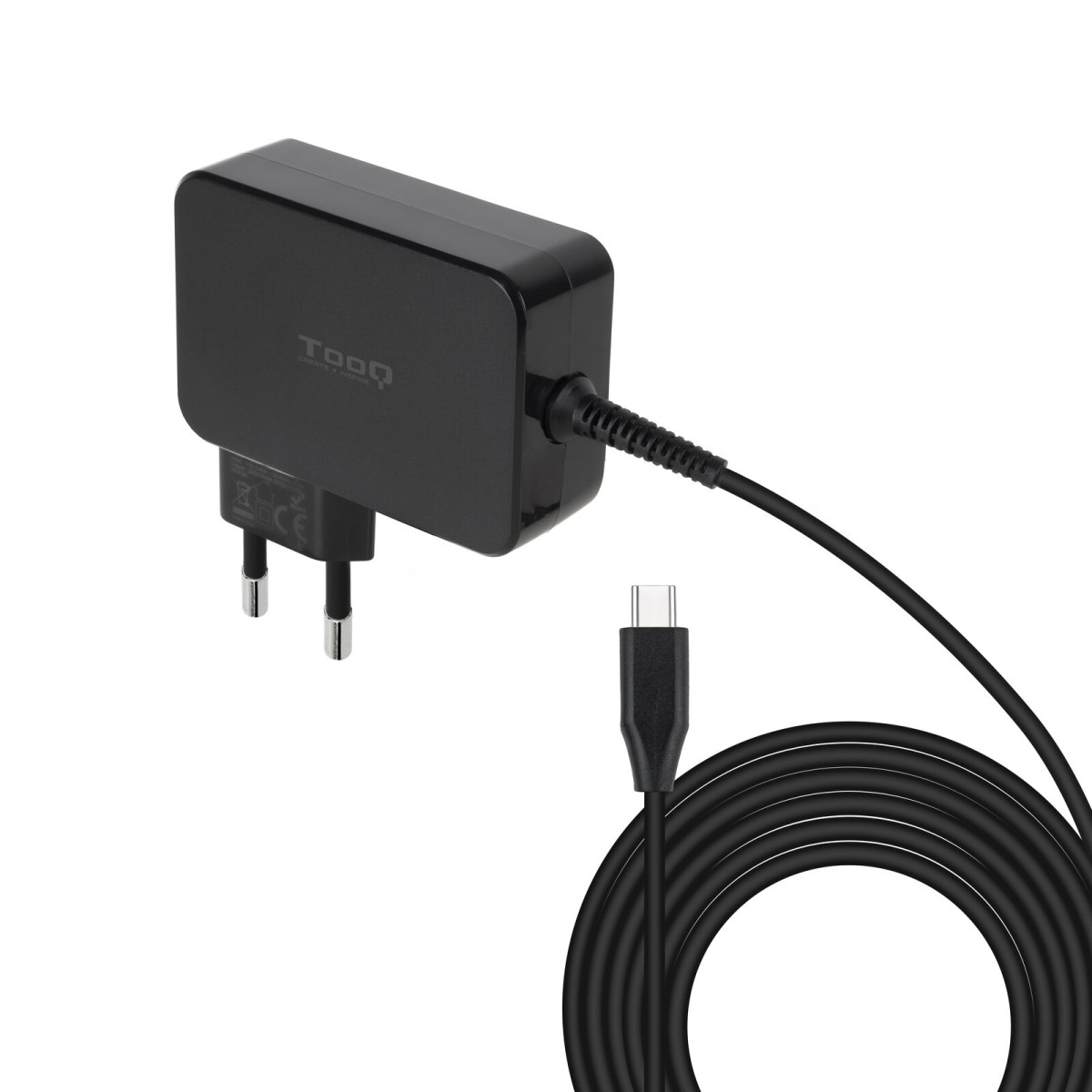 Cargador TOOQ TQLC-USBCGAN100PD  CARGADOR PORTÁTIL GAN USB-C PD 100W NEGRO